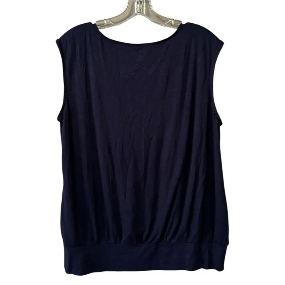 LOFT Women‎ Sz Large Sleeveless V-Neck Lightweight Modern Office Business Casual - Picture 2 of 10
